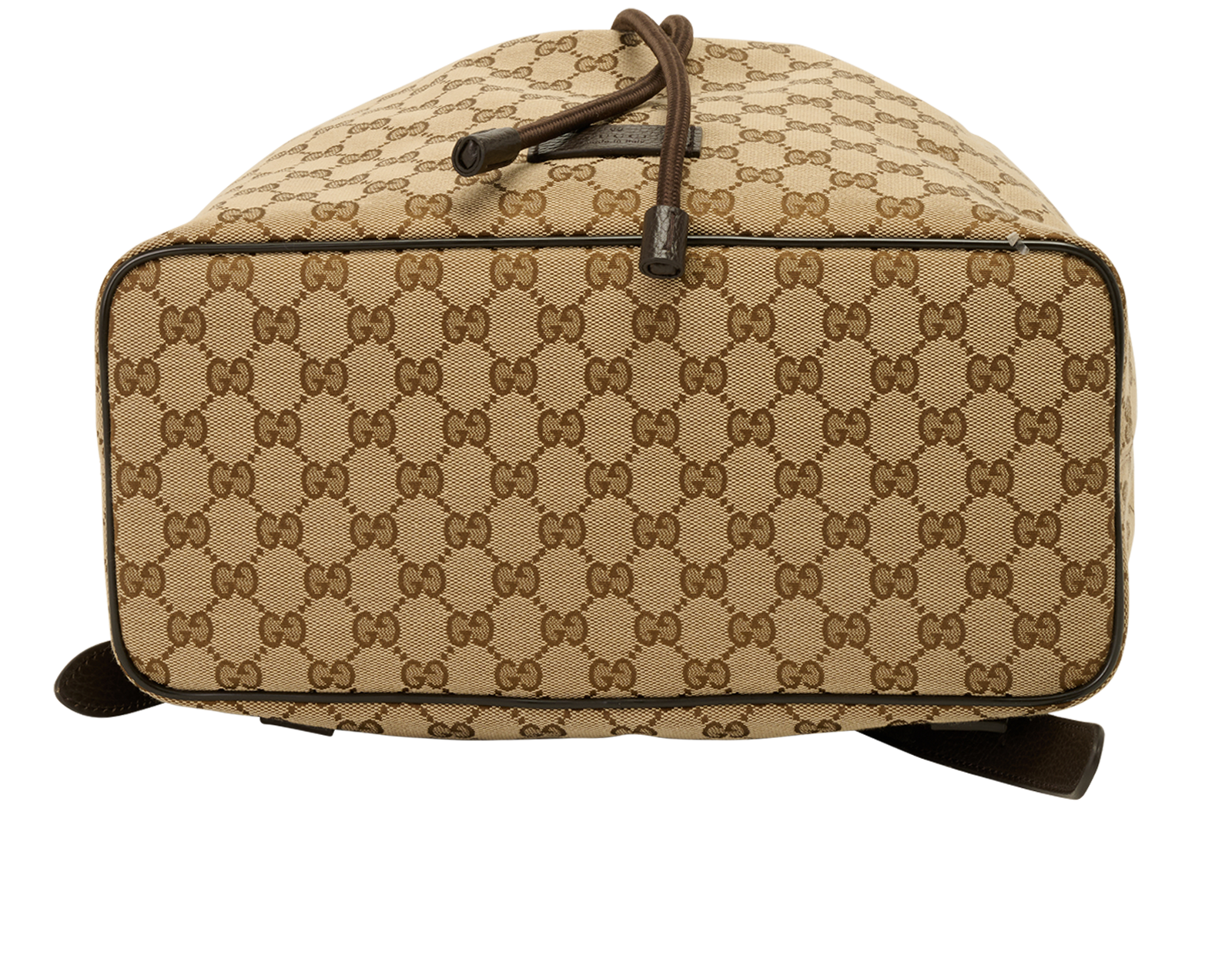 GG Drawstring Backpack, &pound;495, Handbags, Beige/Brown, Canvas, Top view